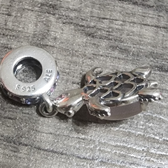 Pandora Murano Glass Pink Sea Turtle Dangle Charm - Picture 5 of 7